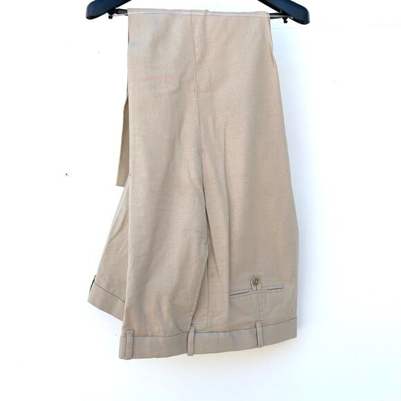 Peter Christian Men’s Suit Set Blazer Jacket Pants Slacks 48R Linen Cotton Beige - Picture 4 of 11